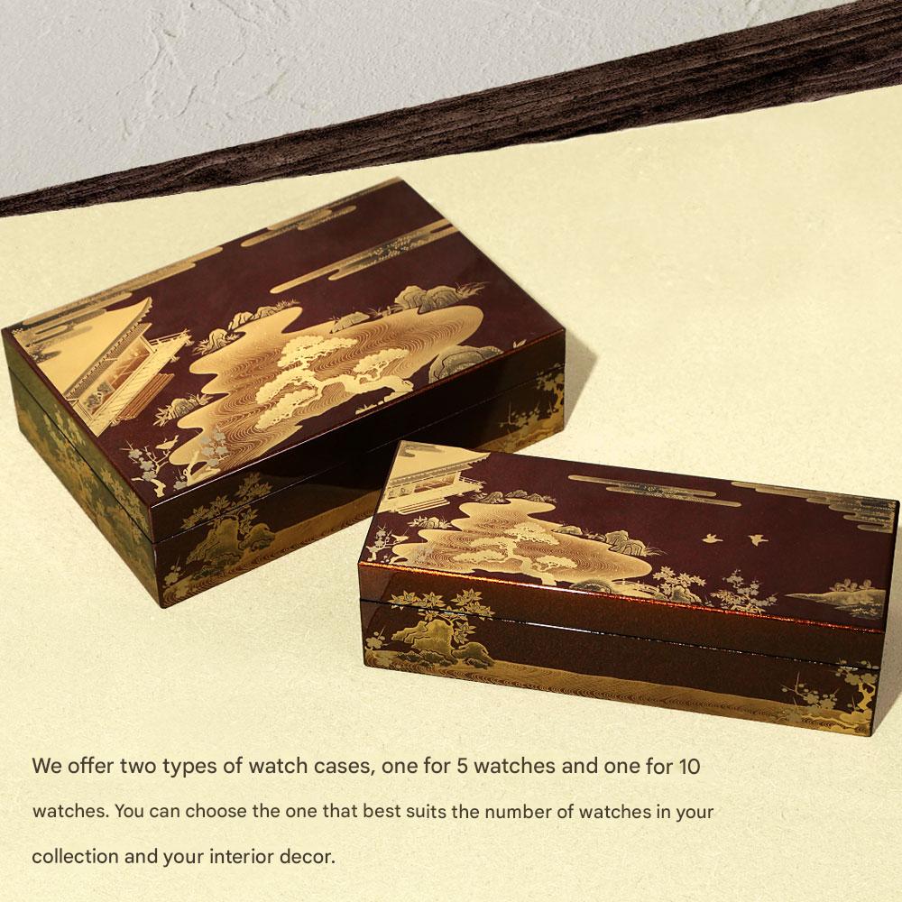 Aizu Lacquerware Luxury Watch Box for 5 Watches Made in Japan - The Japanese Factory