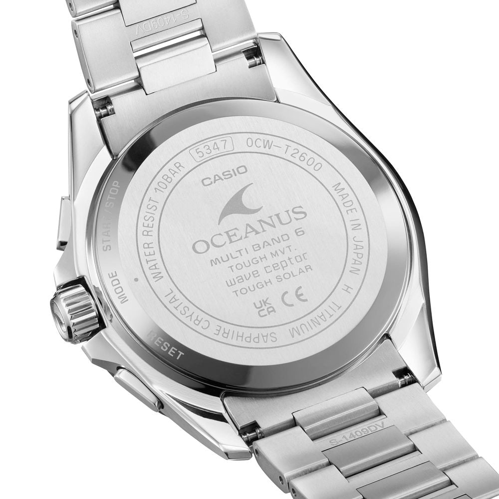 Casio OCEANUS Classic Line OCW-T2600J-1AJF Chronograph Solar Radio Wave Men's Wristwatch - The Japanese Factory