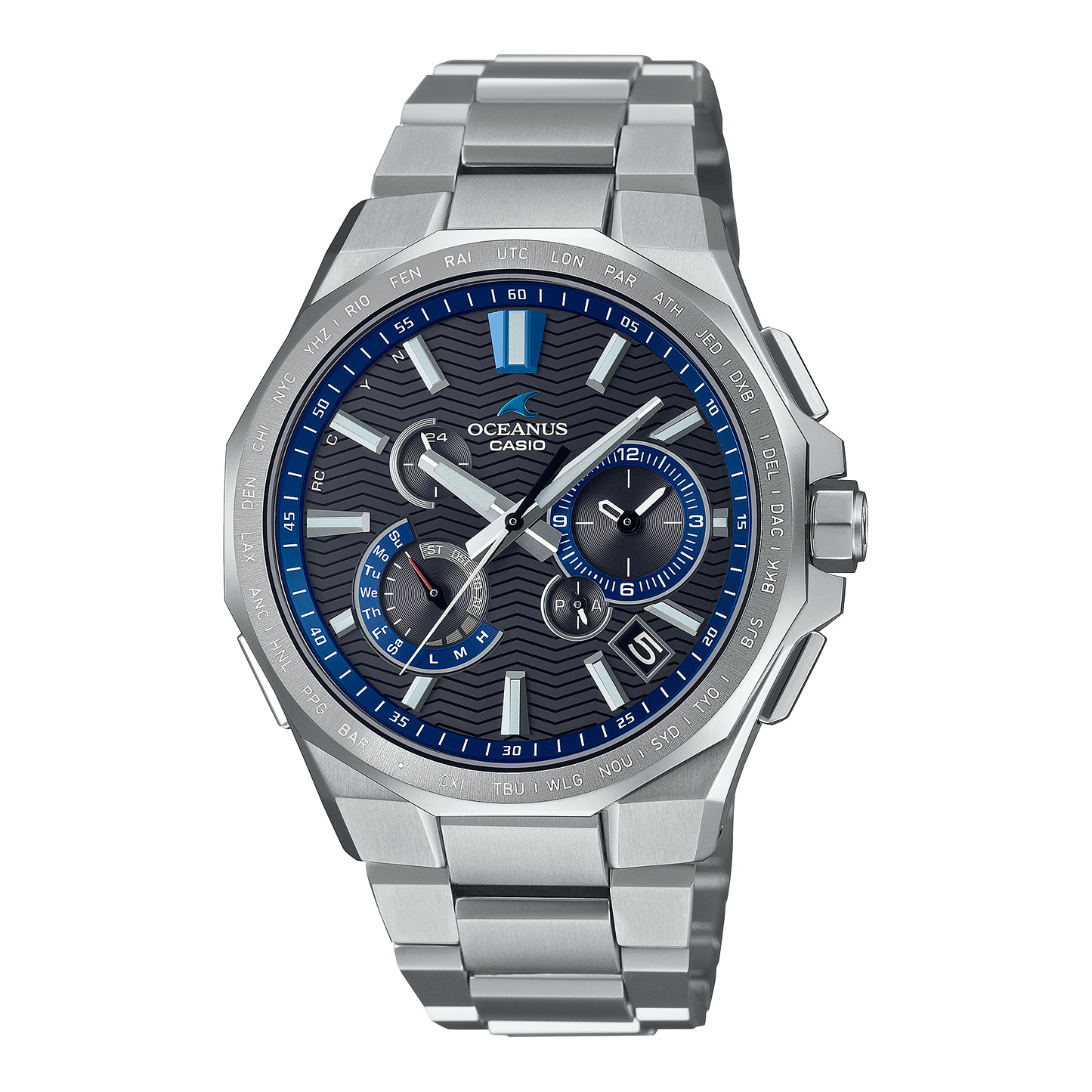 Casio OCEANUS Classic Line OCW-T6000-1AJF Chronograph Solar Radio Wave Bluetooth Men's Wristwatch - The Japanese Factory