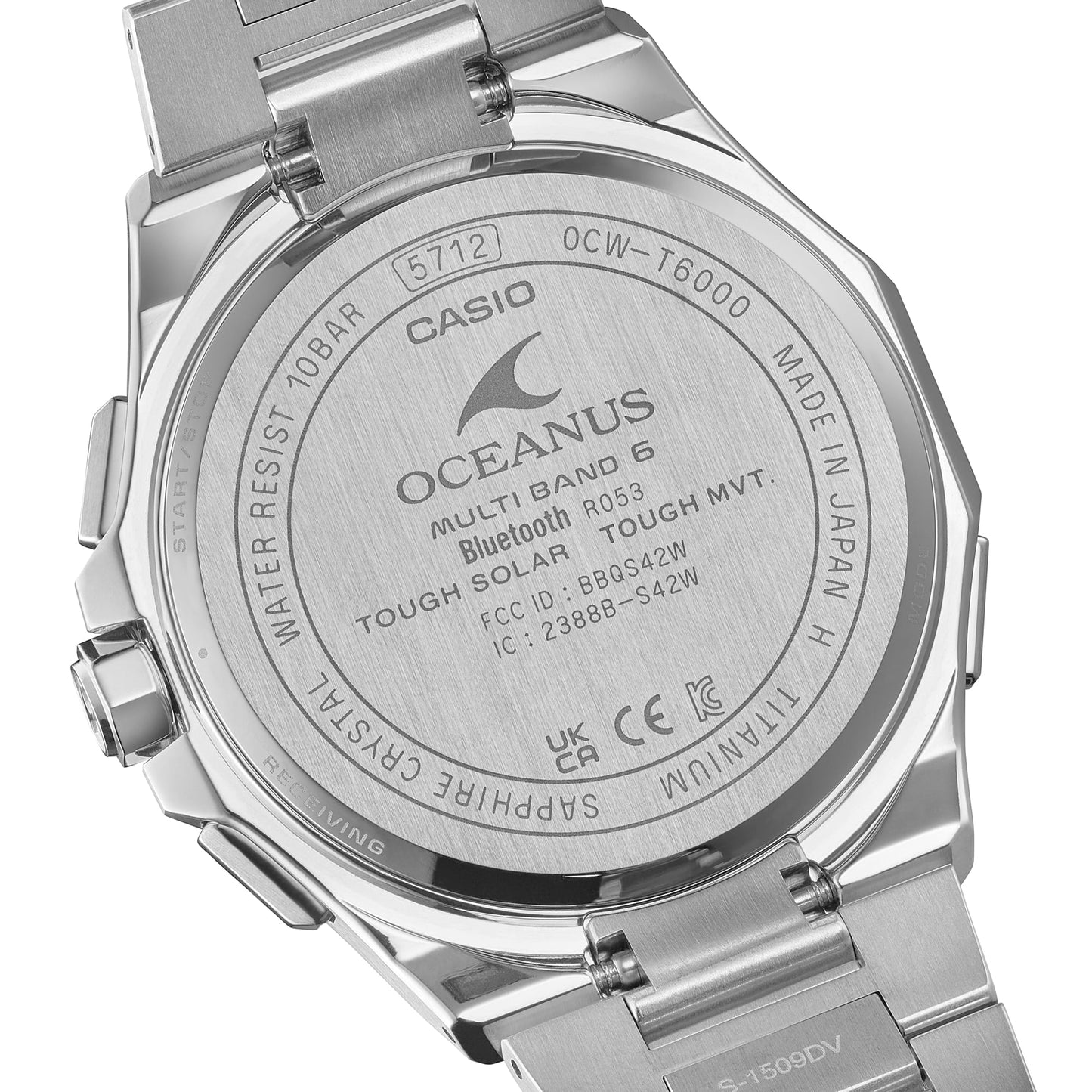 Casio OCEANUS Classic Line OCW-T6000-1AJF Chronograph Solar Radio Wave Bluetooth Men's Wristwatch - The Japanese Factory