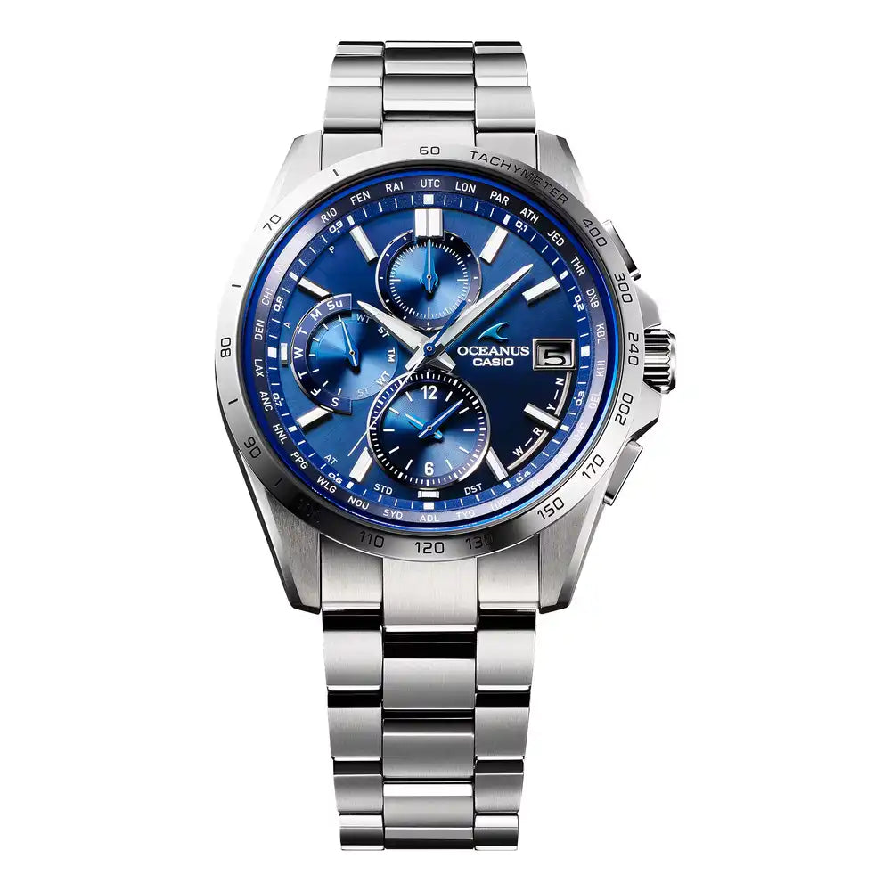 Casio OCEANUS Classic Line OCW-T2600-2A3JF Chronograph Solar Radio Wave Men's Wristwatch - The Japanese Factory