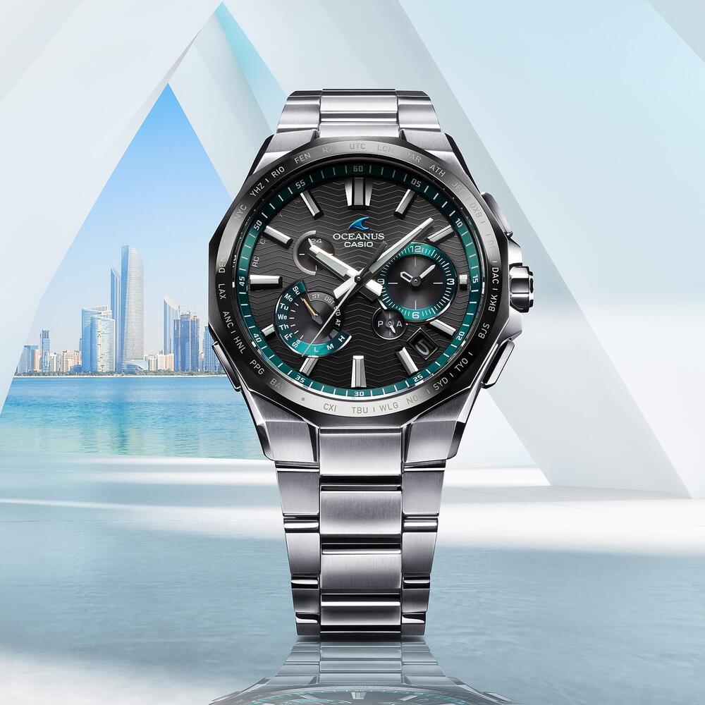 Casio OCEANUS Classic Line OCW-T6000A-1AJF Chronograph Solar Radio Wave Bluetooth Men's Wristwatch - The Japanese Factory