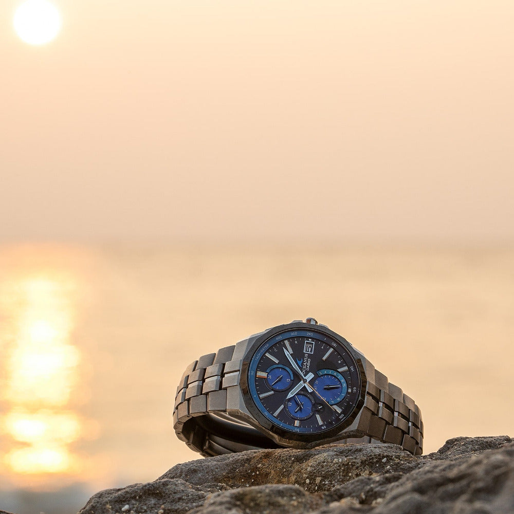 Casio OCEANUS Manta OCW-S5000E-1AJF Chronograph Solar Radio Wave Bluetooth Men's Wristwatch - The Japanese Factory