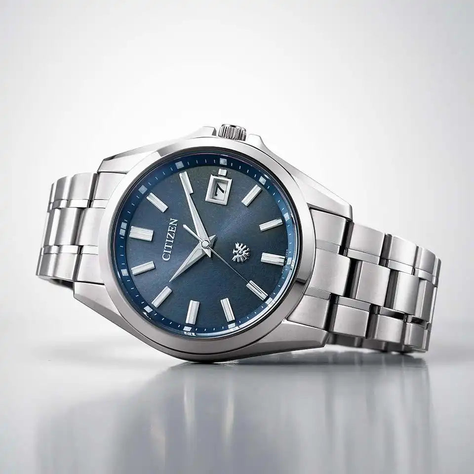 Citizen The Citizen AQ4091-56M Japan Blue Indigo Washi Paper Dial Eco-Drive JDM Men's Wristwatch - The Japanese Factory