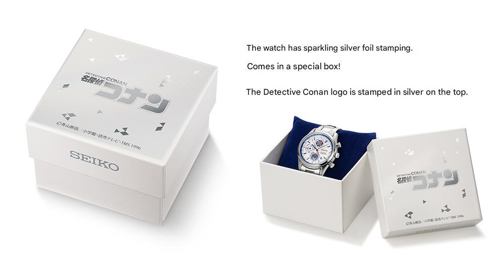Detective Conan x SEIKO Chronograph Watch with Acrylic Display Stand Limited Edition - The Japanese Factory