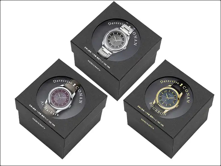 Detective Conan x Seiko Official Anime Collaboration Wristwatch with Acrylic Display Stand Limited Edition - The Japanese Factory