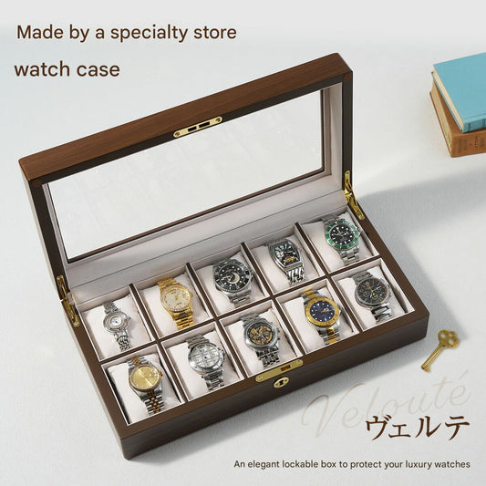 Handmade Wooden Watch Box for 10 Watches Made in Japan - The Japanese Factory