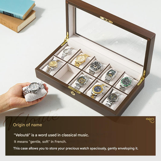 Handmade Wooden Watch Box for 10 Watches Made in Japan - The Japanese Factory