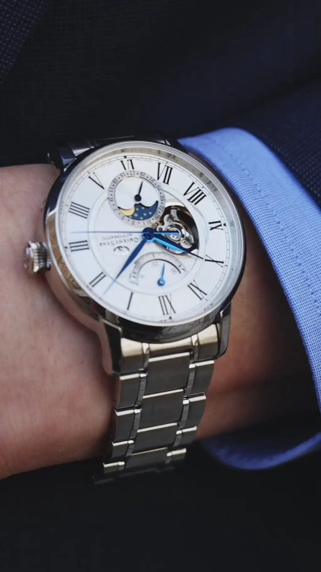 Orient Star Classic M45 F7 Mechanical Moon Phase RK-AY0102S Automatic Men's Wristwatch - The Japanese Factory