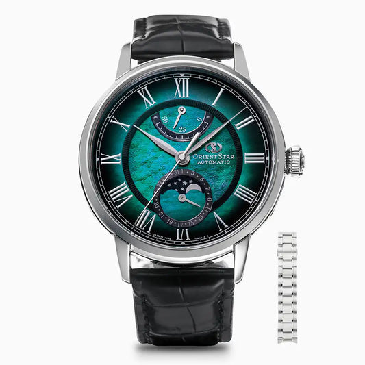 Orient Star Classic M45 F7 Mechanical Moon Phase RK-AY0114A Limited Edition Automatic Men's Wristwatch - The Japanese Factory