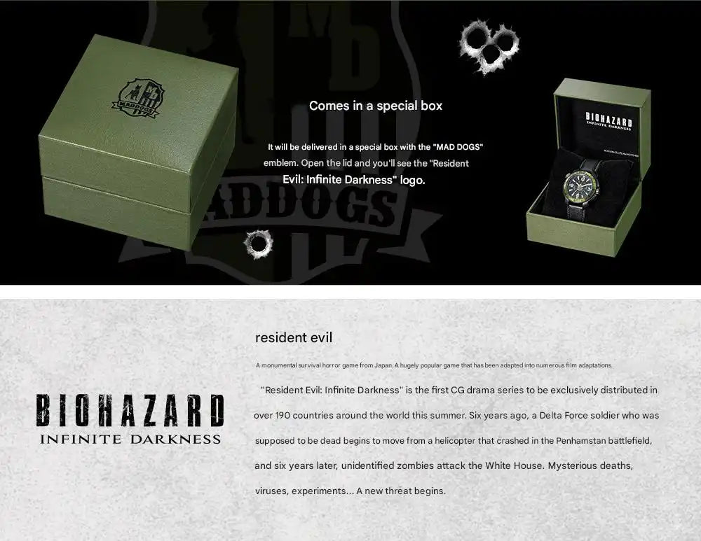 Resident Evil: Infinite Darkness MAD DOGS US Special Forces Military Watch - The Japanese Factory