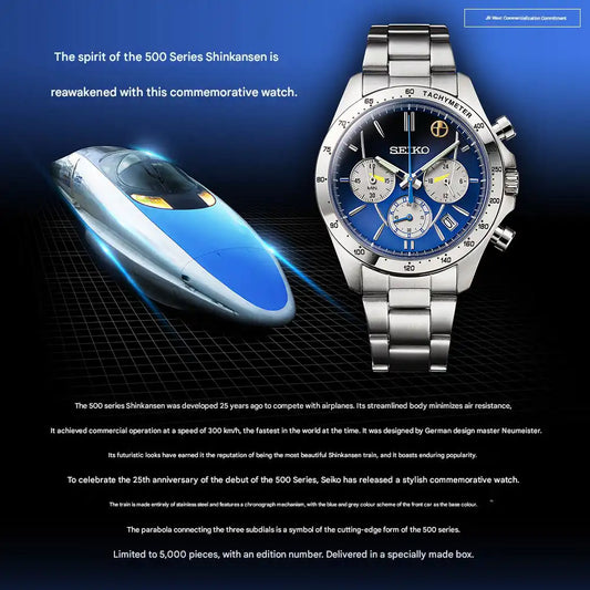 Seiko 500 Series Kodama Shinkansen 25th Anniversary Wristwatch Limited Edition