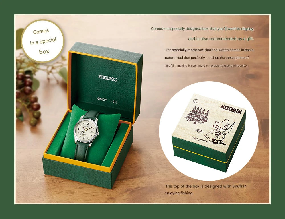 Seiko x MOOMIN Snufkin Fisherman's Time Limited Edition Official Licensed Wristwatch - The Japanese Factory