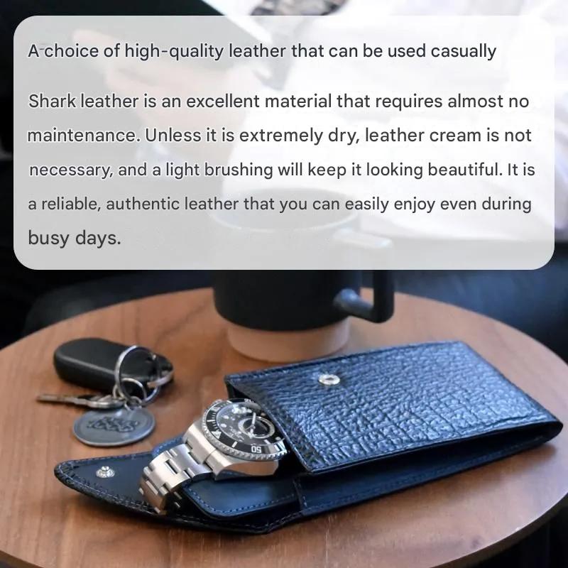 Shark Leather Watch Case - The Japanese Factory