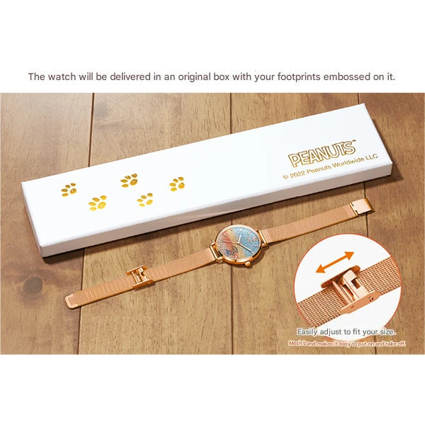 Snoopy Happy Sunset Beach Diamond-studded Sparkling Gradient Wristwatch - The Japanese Factory