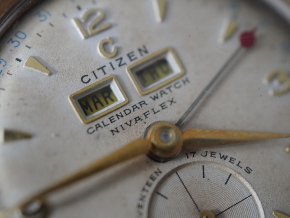 Vintage Citizen Triple Calendar Watch Nivaflex - The Japanese Factory
