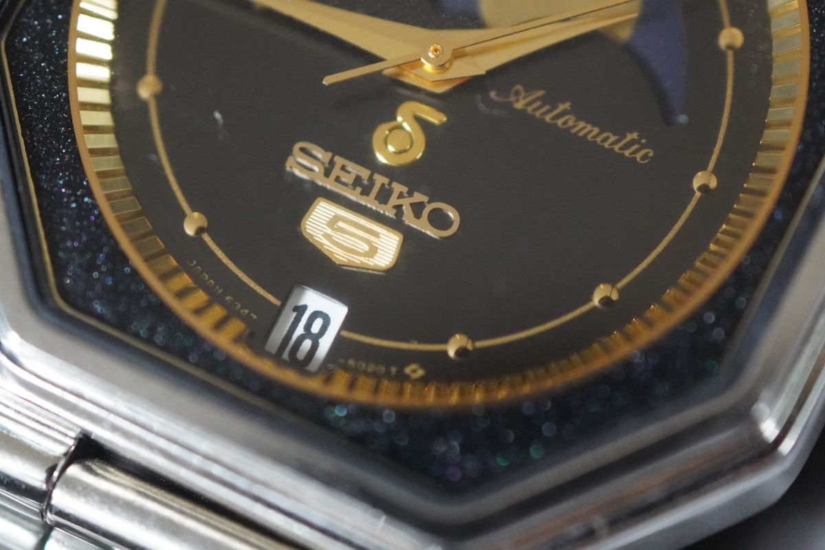 Vintage Seiko 5 Moon Phase 6347-5000 October 1986 Suwa Dial Automatic Men's Wristwatch - The Japanese Factory