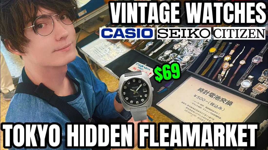 Vintage Watch Hunting at Tokyo's Hidden Flea Market | CHEAP Seiko, Citizen, Casio, and more! The Japanese Factory