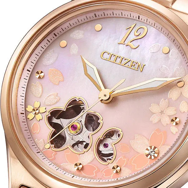 Citizen Mechanical Open Heart Limited Edition Women's Metal Band [PC1017-88Y] The Japanese Factory