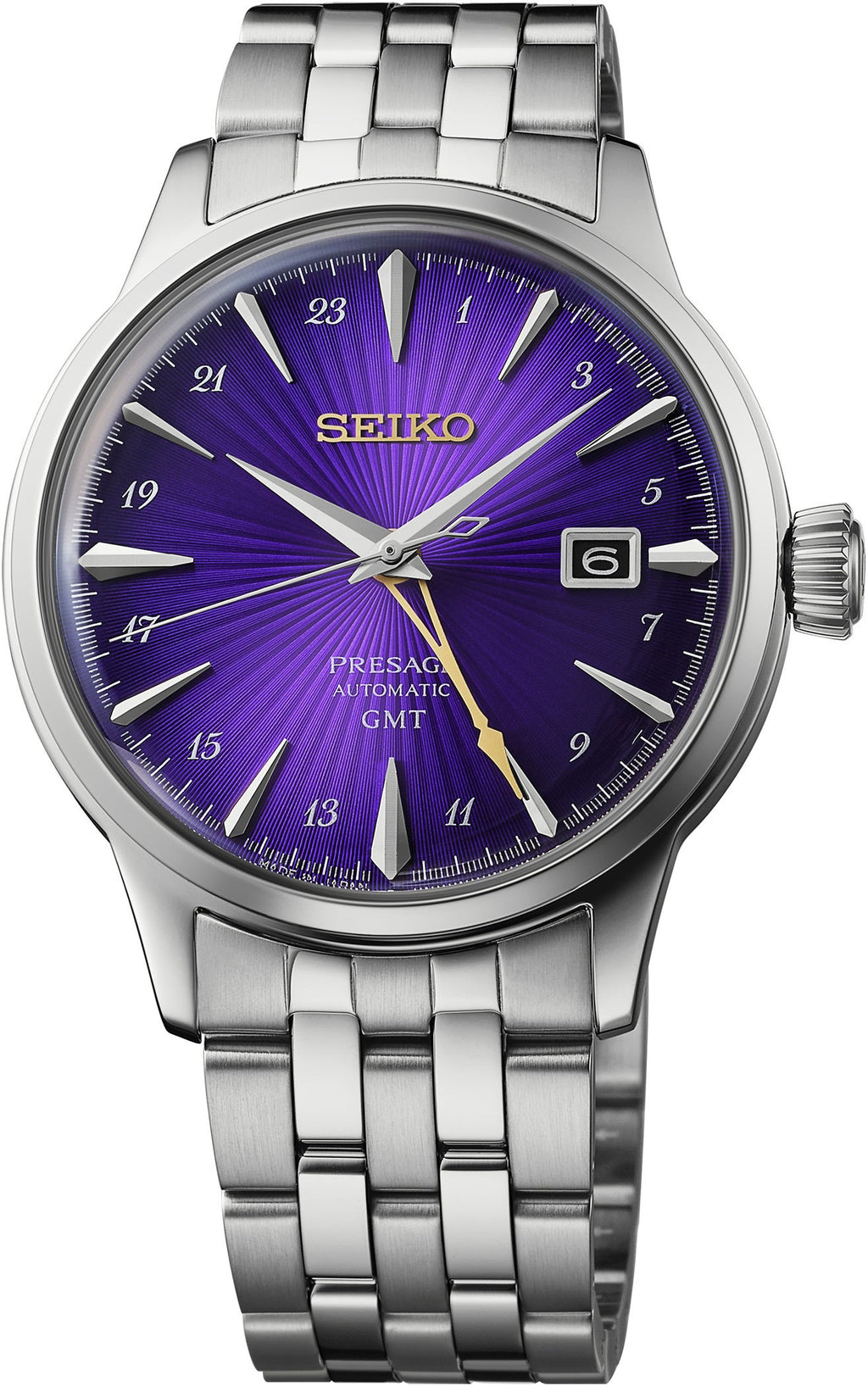 Seiko Presage Cocktail Time GMT HCB006J 145th Anniversary Edo Purple Limited Edition Japanese Wristwatch