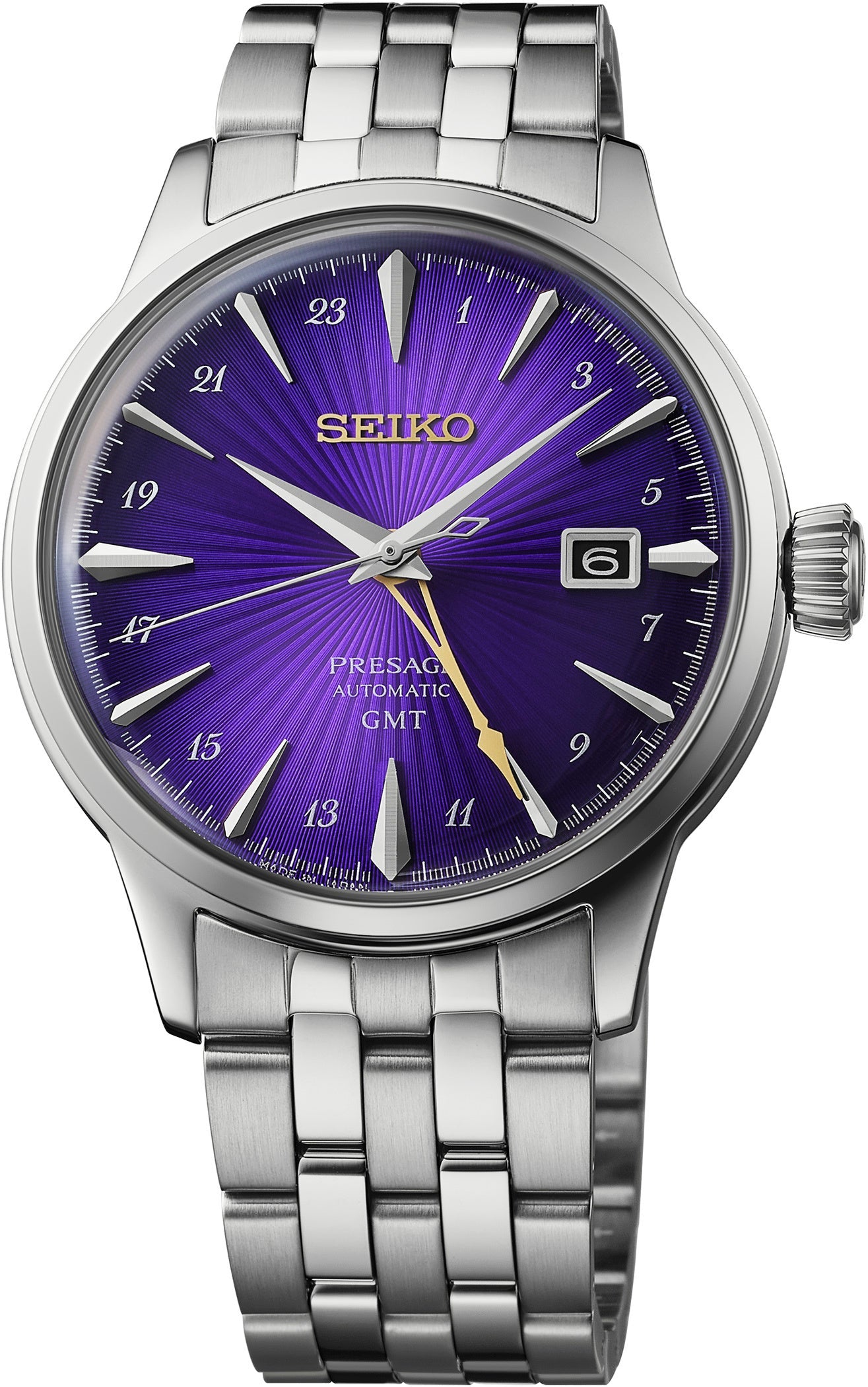 Seiko Presage Cocktail Time GMT HCB006J 145th Anniversary Edo Purple Limited Edition Japanese Wristwatch