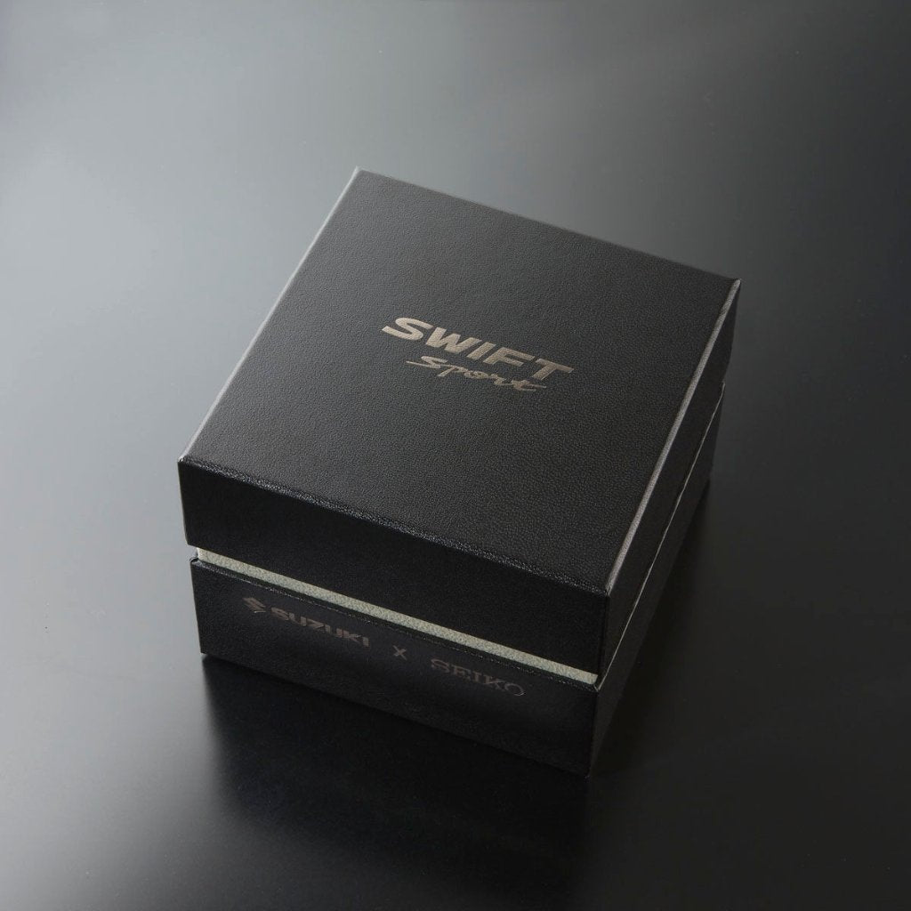 Suzuki Swift Sport x Seiko Chronograph Watch Premium Silver Limited Edition Japanese Wristwatch