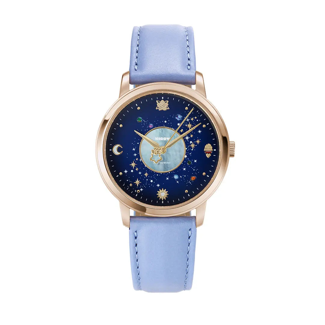 Kirby Milky Way Wishes / Wristwatch 36mm Ver. Pink x Light Blue Strap - The Japanese Factory