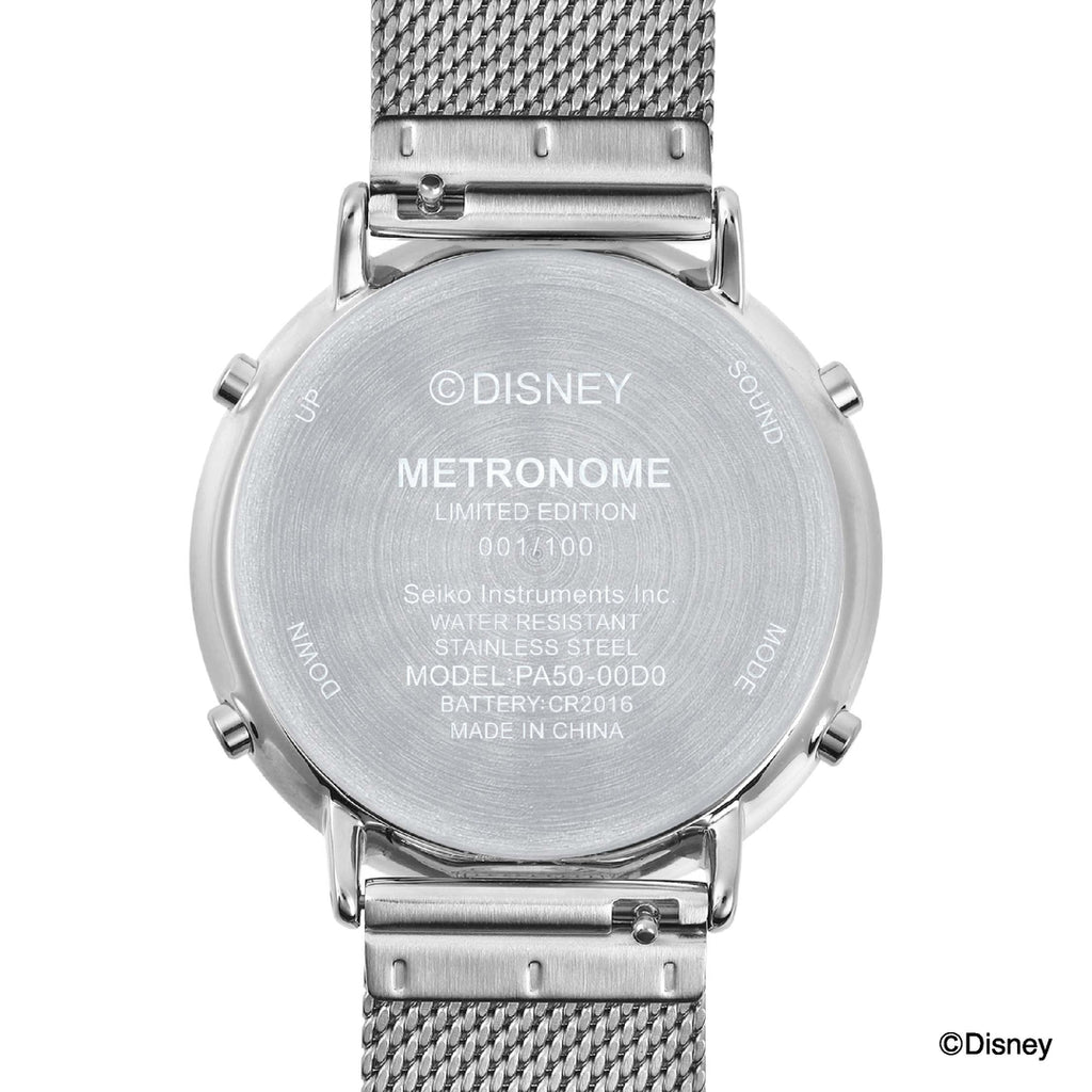 Metronome Watch Mickey Mouse Conductor Edition Silver Metal [SMW003D] - The Japanese Factory