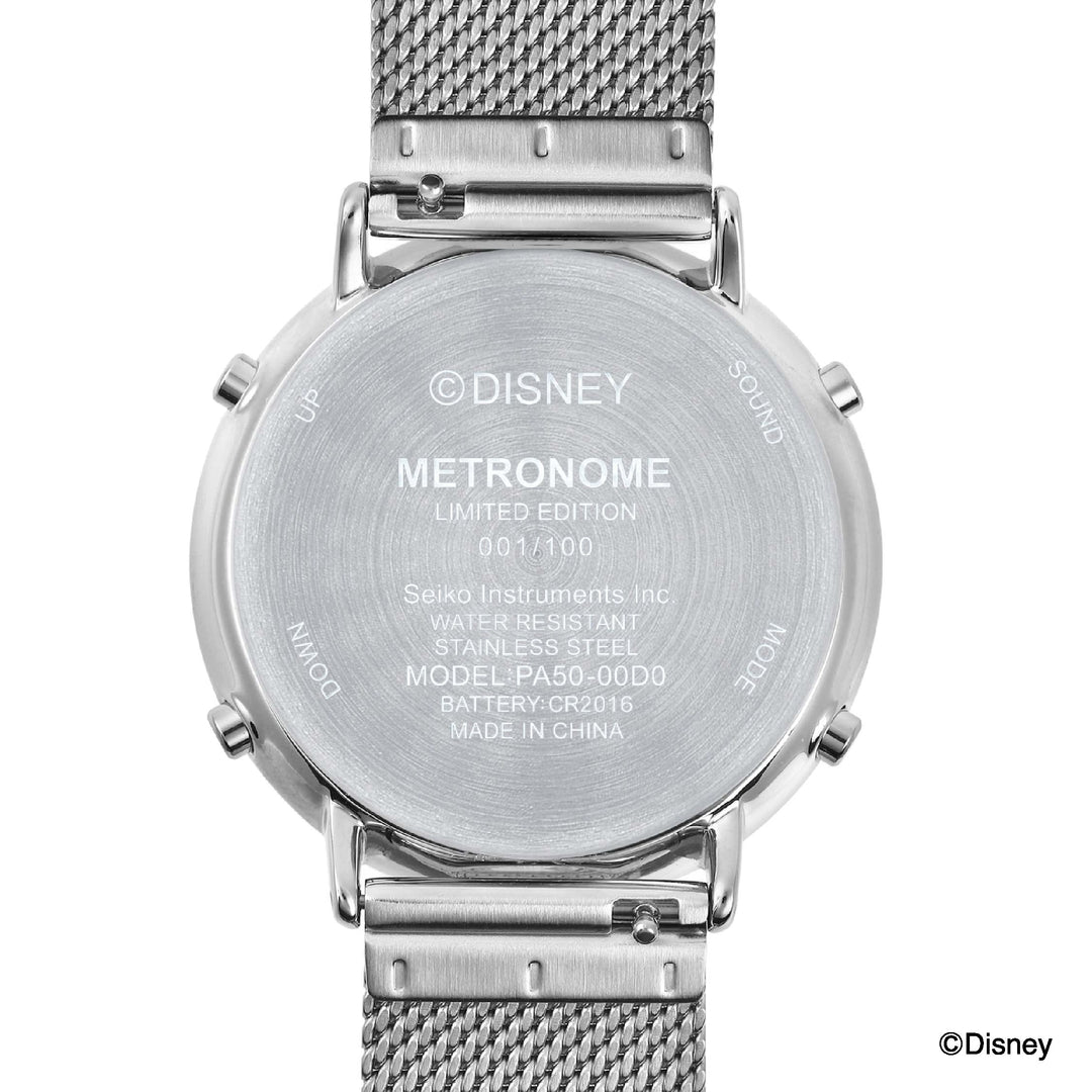 Metronome Watch Mickey Mouse Conductor Edition Silver Metal [SMW003D] - The Japanese Factory