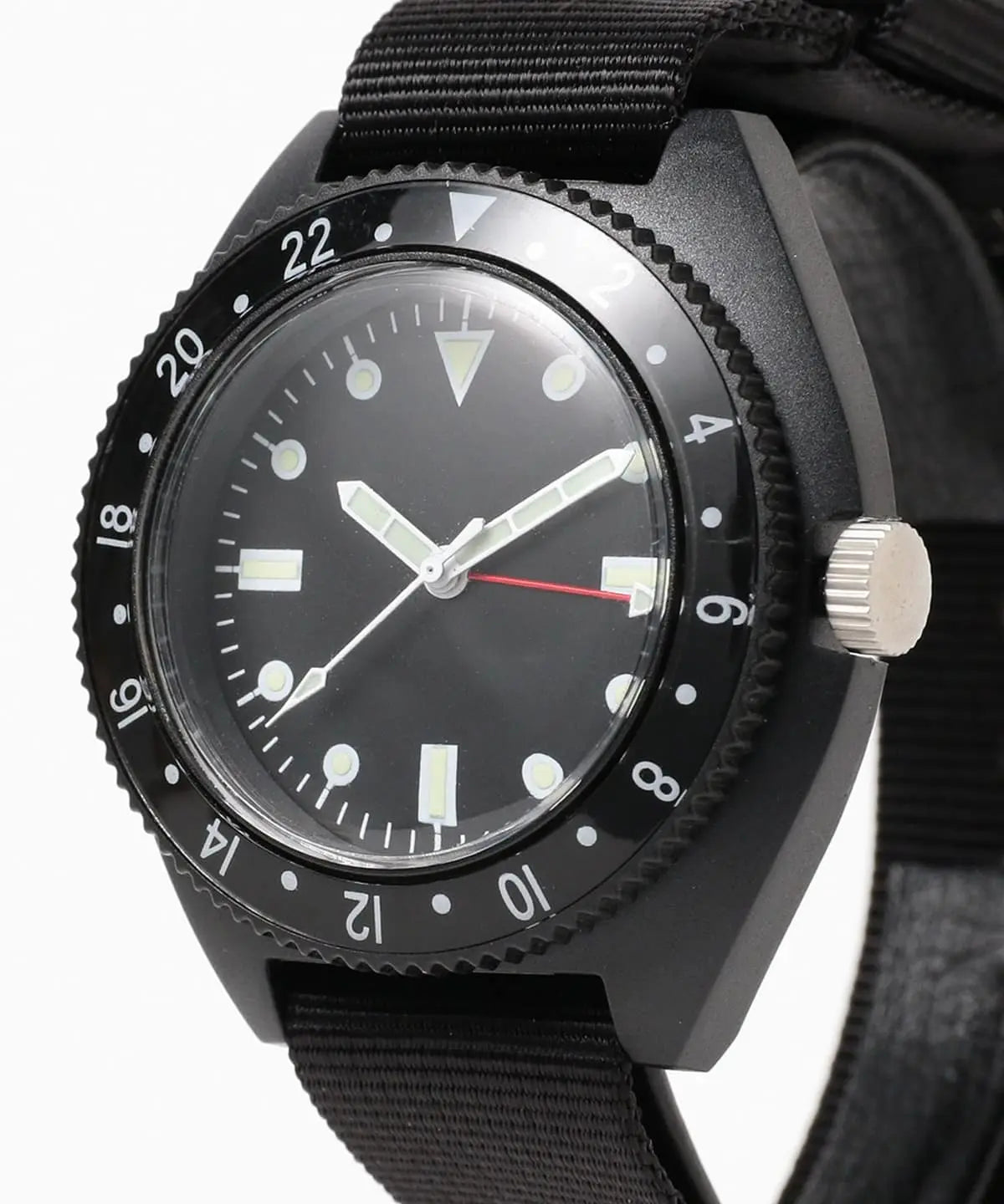 BEAMS PLUS×SCHOTT ミリタリウォッチ 自動巻き ブラック BEAMS PLUS MIL TRAVEL WATCH TYPE-P24 - The Japanese Factory
