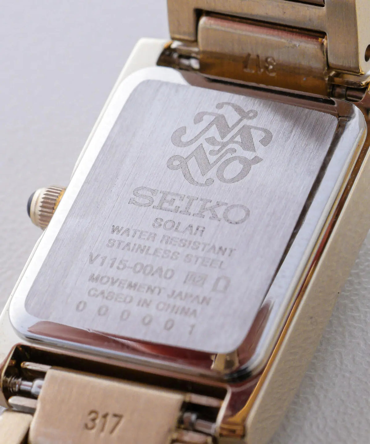 nano universe x Seiko Collaboration Solar Wristwatch Gold Metal HFJ002P