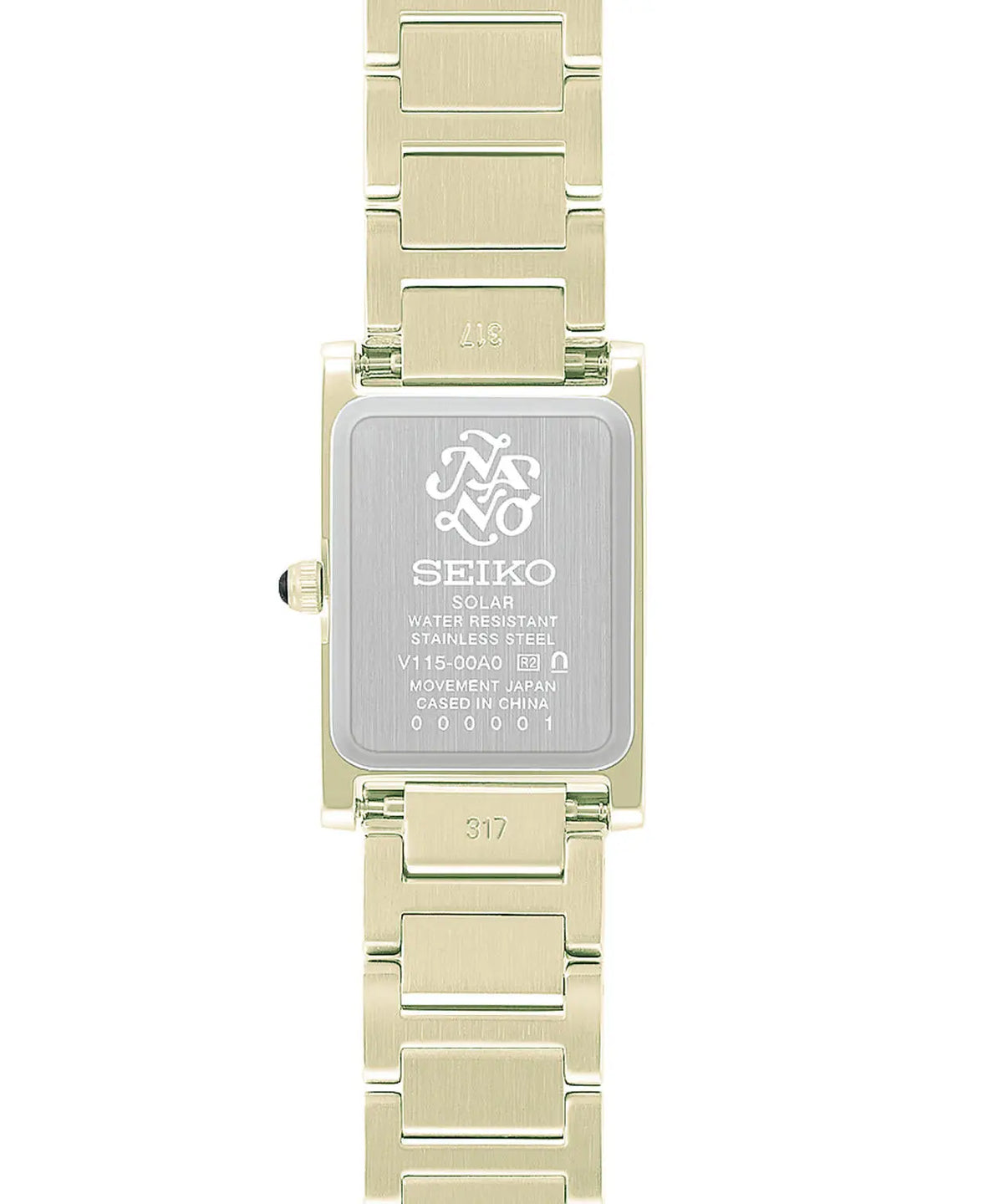 nano universe x Seiko Collaboration Solar Wristwatch Gold Metal HFJ002P