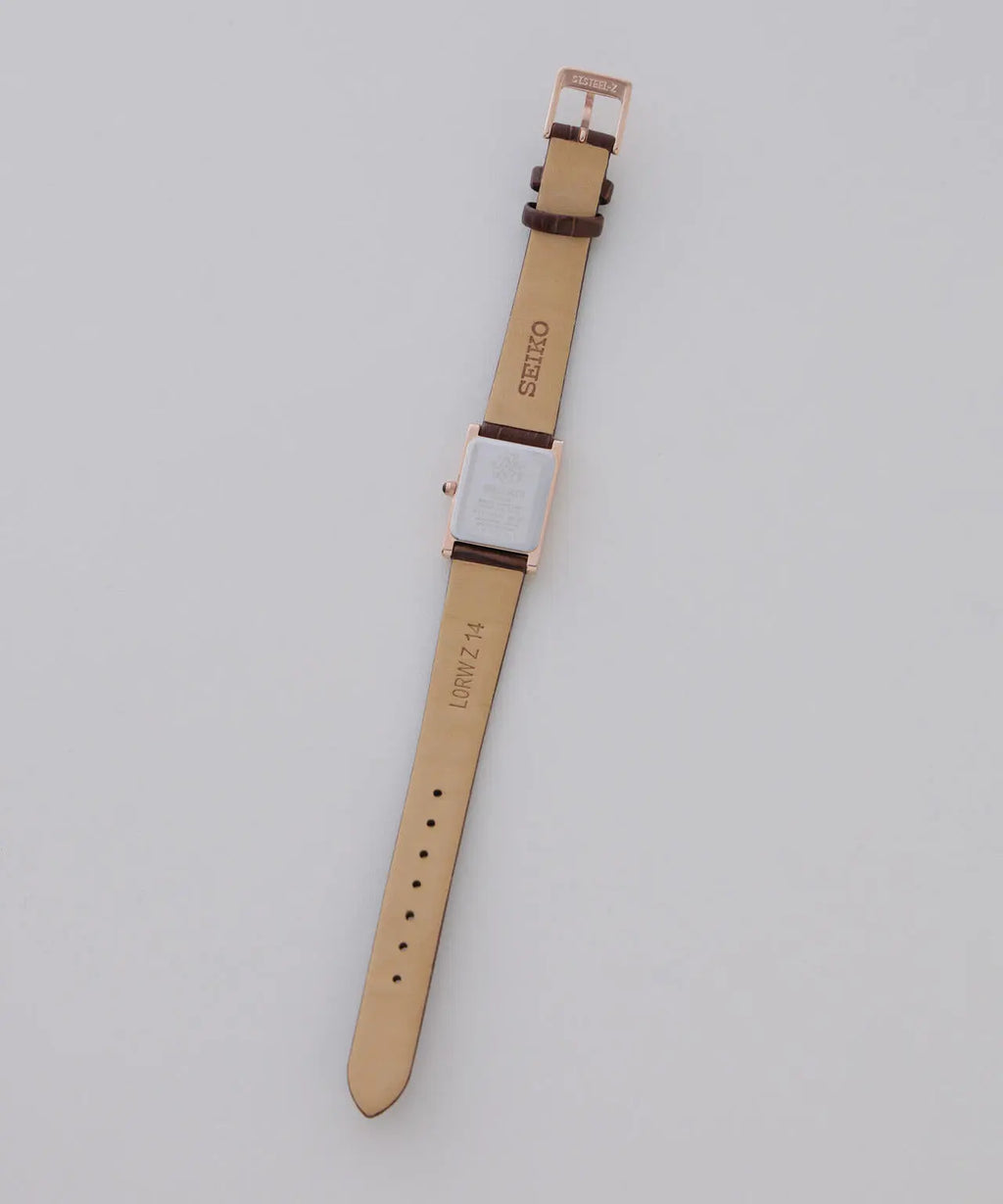 nano universe x Seiko Collaboration Solar Wristwatch Brown Leather HFJ003P