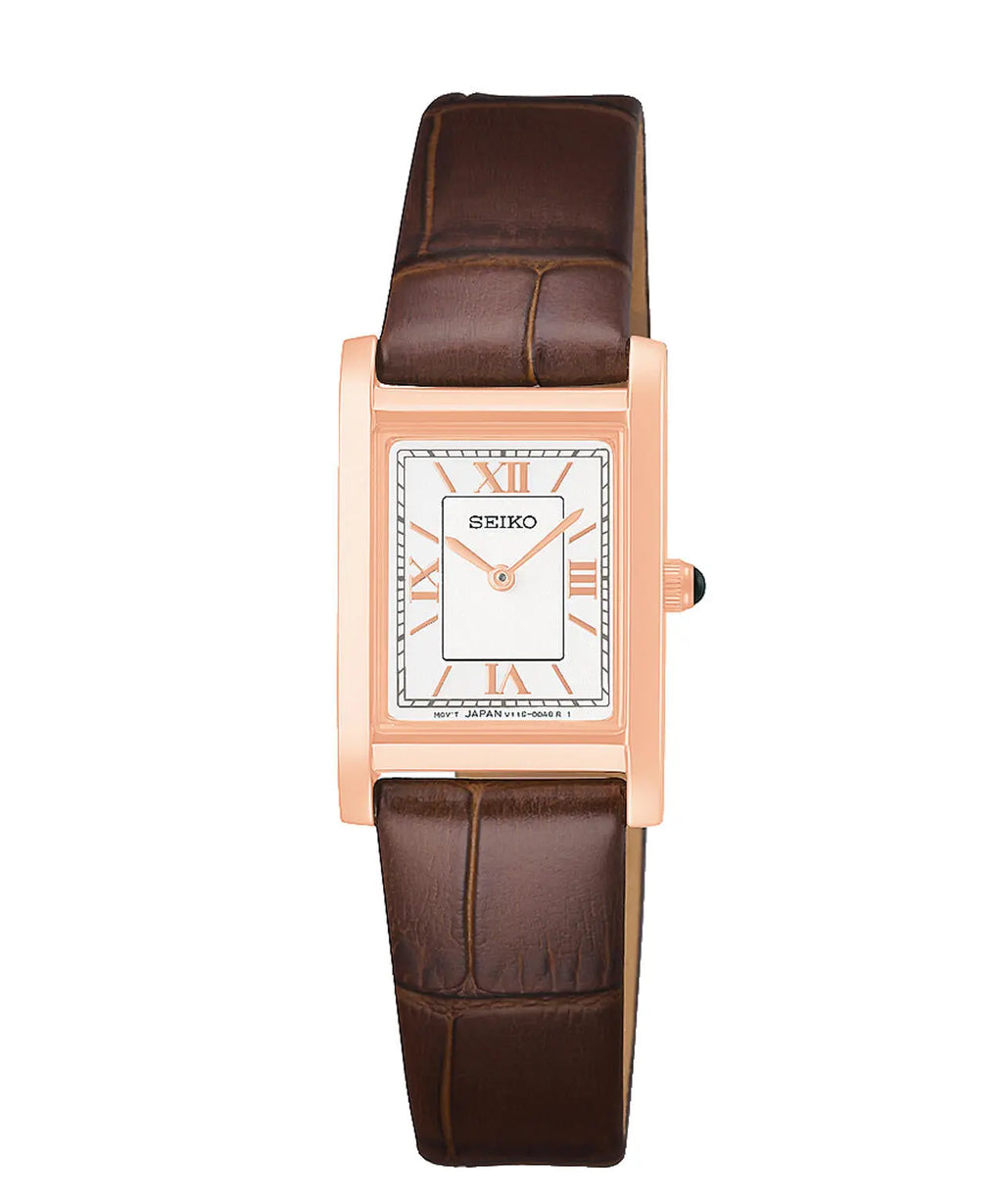 nano universe x Seiko Collaboration Solar Wristwatch Brown Leather HFJ003P