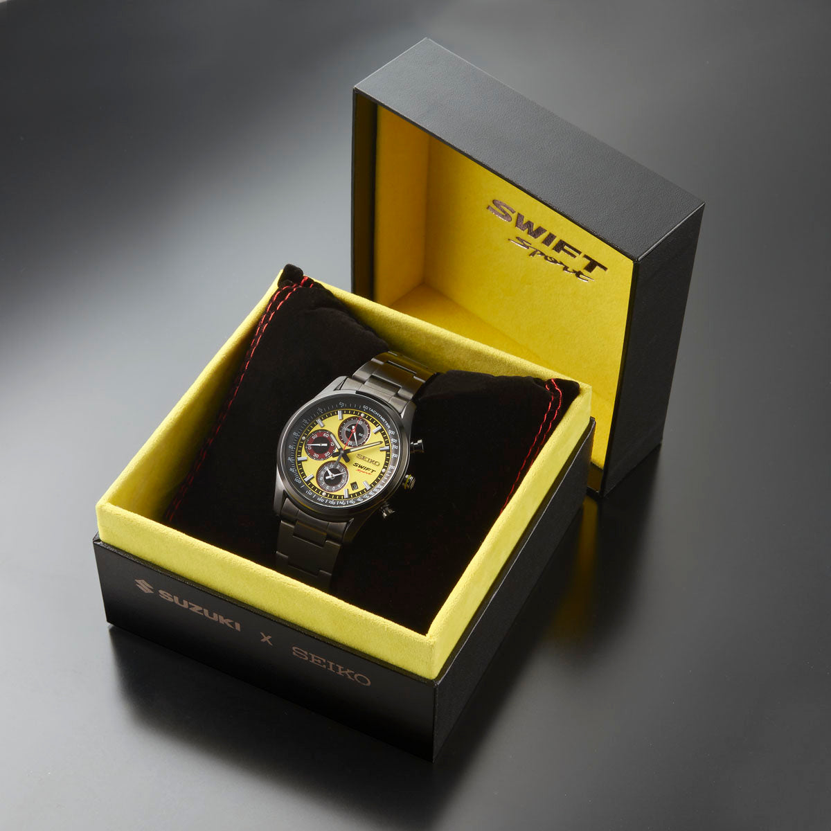 Suzuki Swift Sport x Seiko Chronograph Watch Champion Yellow Limited Edition Japanese Wristwatch