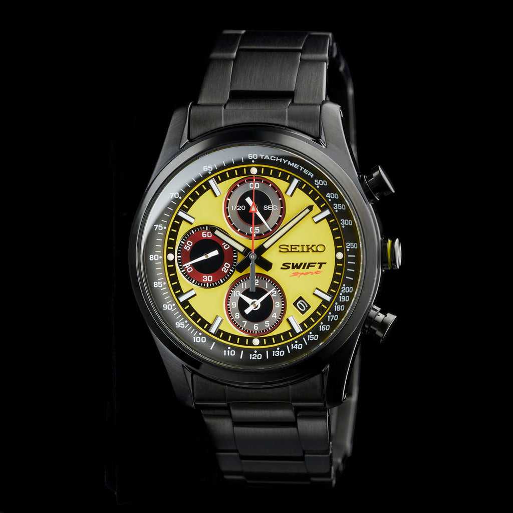 Suzuki Swift Sport x Seiko Chronograph Watch Champion Yellow Limited Edition Japanese Wristwatch
