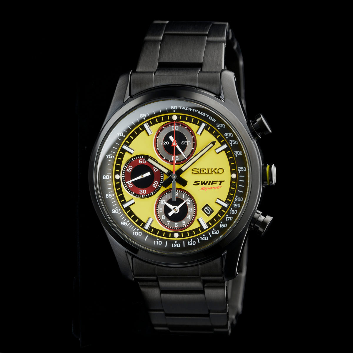 Suzuki Swift Sport x Seiko Chronograph Watch Champion Yellow Limited Edition Japanese Wristwatch