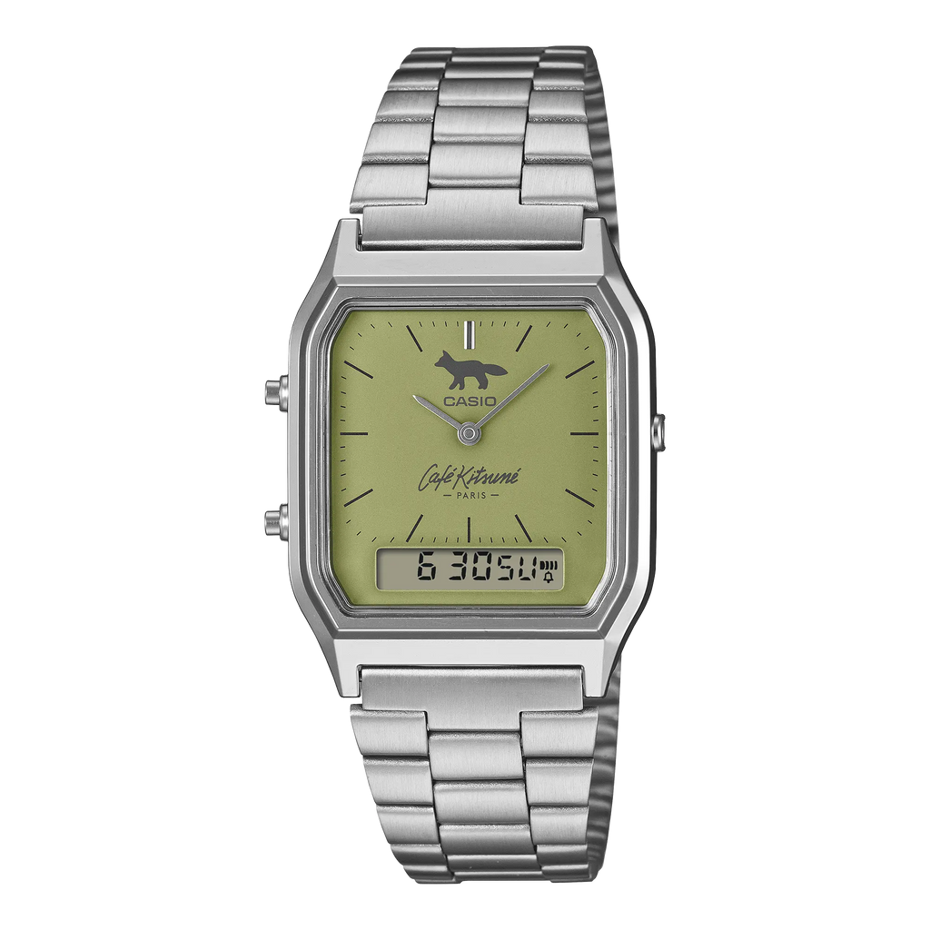 Casio x Café Kitsuné AQ-230ECK-3AJR Matcha Green Collaboration Japanese Wristwatch Casio
