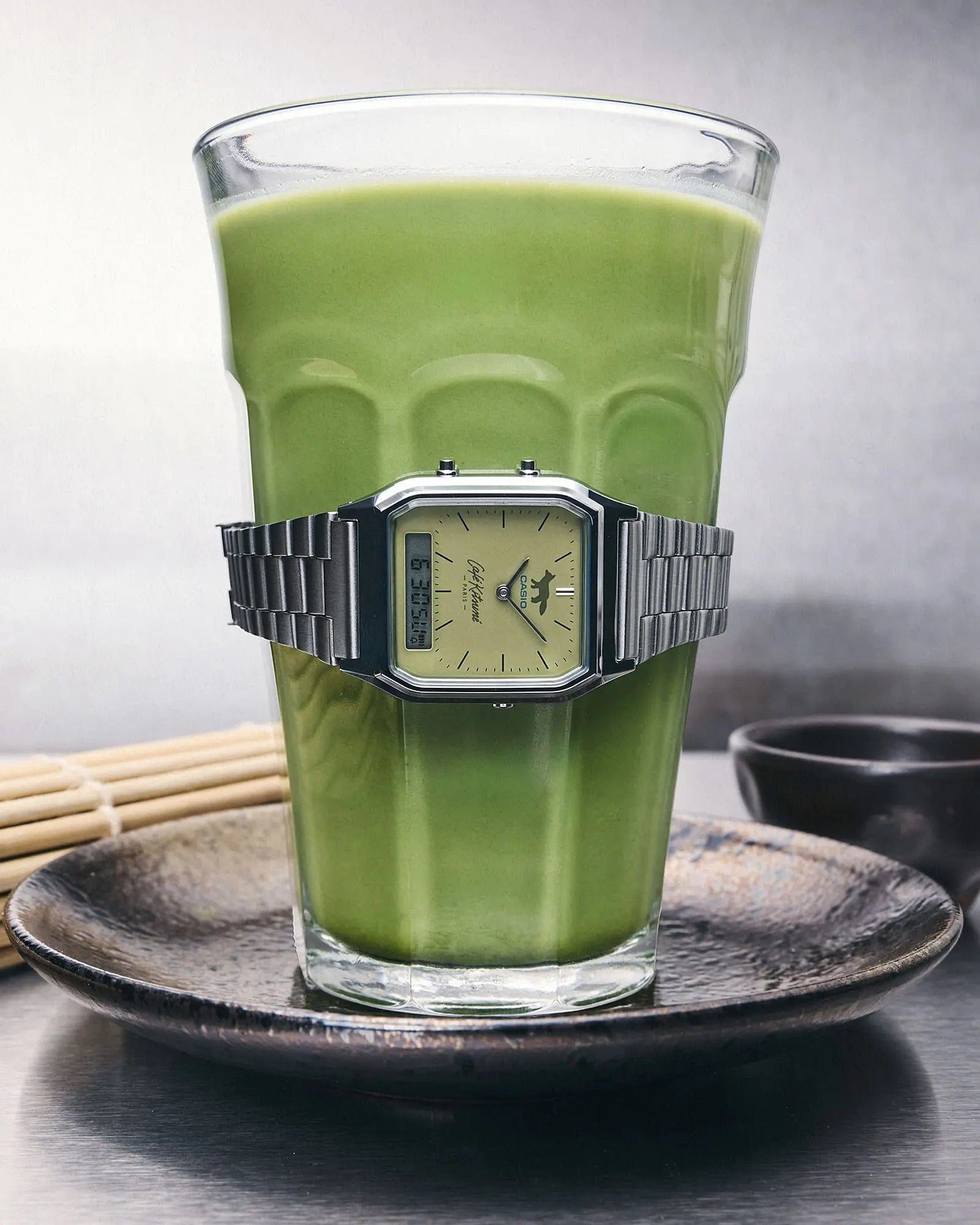Casio x Café Kitsuné AQ-230ECK-3AJR Matcha Green Collaboration Japanese Wristwatch Casio