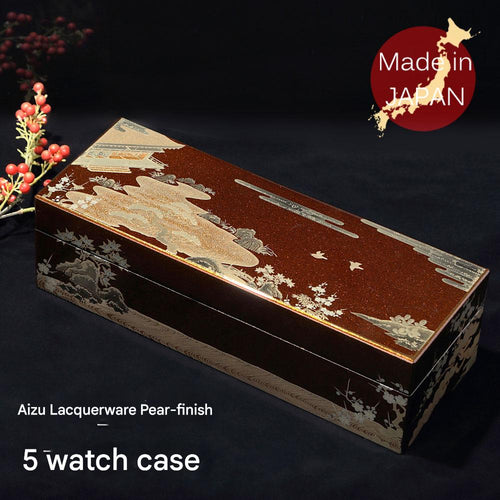 Aizu Lacquerware Luxury Watch Box for 5 Watches Made in Japan - The Japanese Factory