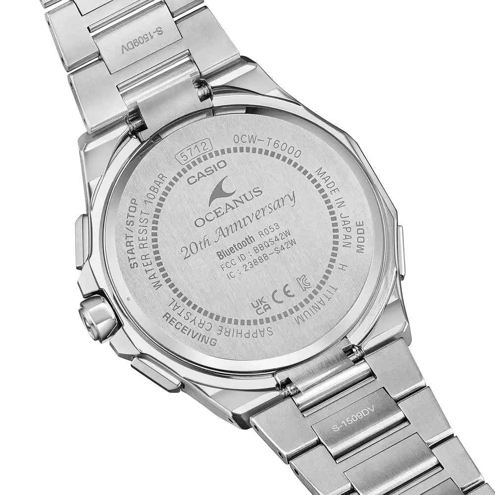 Casio OCEANUS 20th Anniversary Classic Line OCW-T6000BV-2AJR Chronograph Solar Radio Wave Bluetooth Men's Wristwatch - The Japanese Factory