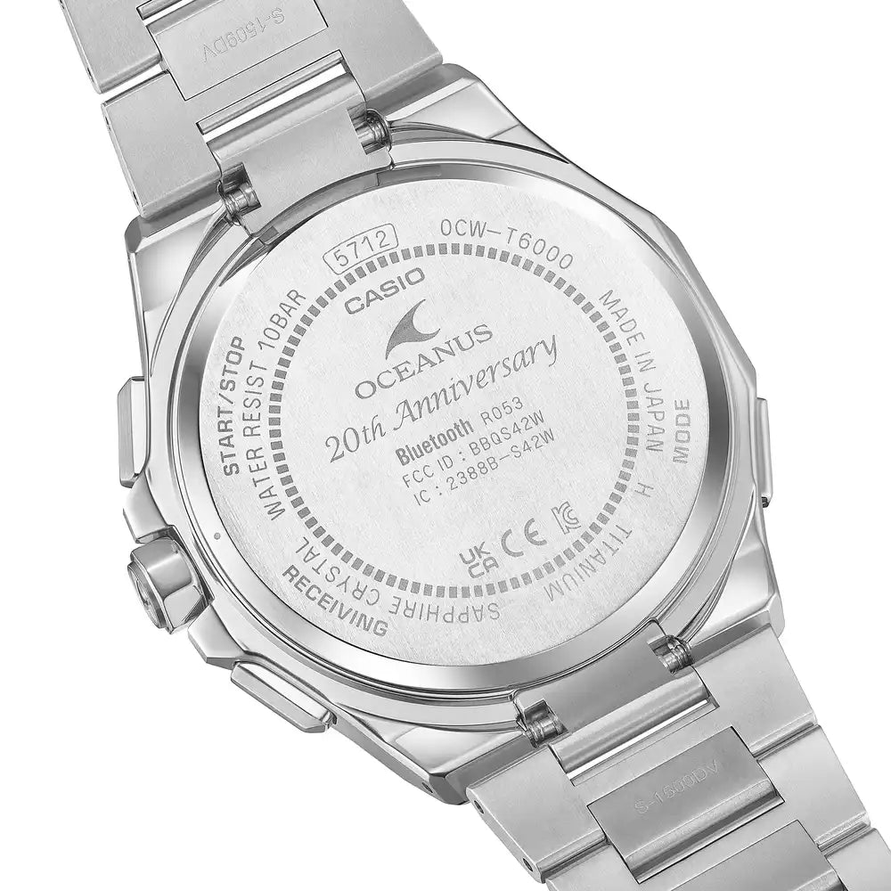 Casio OCEANUS 20th Anniversary Classic Line OCW-T6000SG-2AJR Chronograph Solar Radio Wave Bluetooth Men's Wristwatch - The Japanese Factory