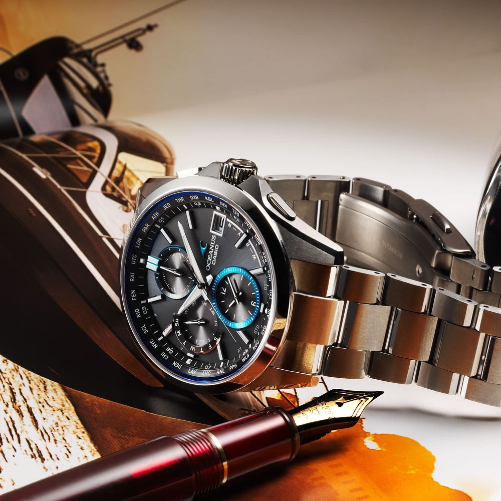 Casio OCEANUS Classic Line OCW-T2600-1AJF Chronograph Solar Radio MULTIBAND 6 Men's Wristwatch - The Japanese Factory