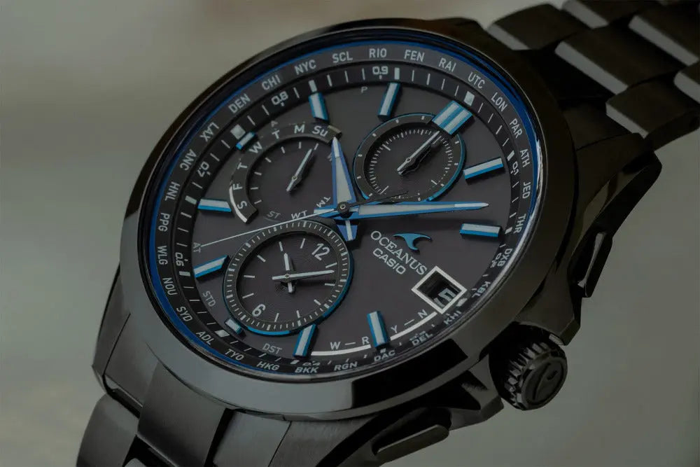 Casio OCEANUS Classic Line OCW-T2600B-1AJF Chronograph Solar Radio MULTIBAND 6 Men's Wristwatch - The Japanese Factory