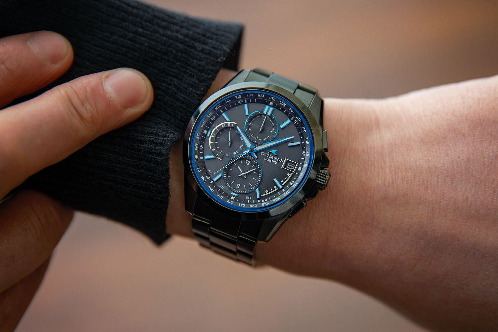 Casio OCEANUS Classic Line OCW-T2600B-1AJF Chronograph Solar Radio MULTIBAND 6 Men's Wristwatch - The Japanese Factory