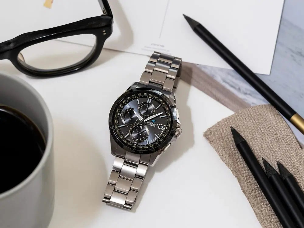 Casio OCEANUS Classic Line OCW-T2600J-1AJF Chronograph Solar Radio Wave Men's Wristwatch - The Japanese Factory