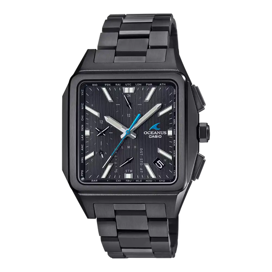Casio OCEANUS Classic Line OCW-T5000B-1AJF Chronograph Solar Radio Bluetooth Wave Men's Wristwatch - The Japanese Factory