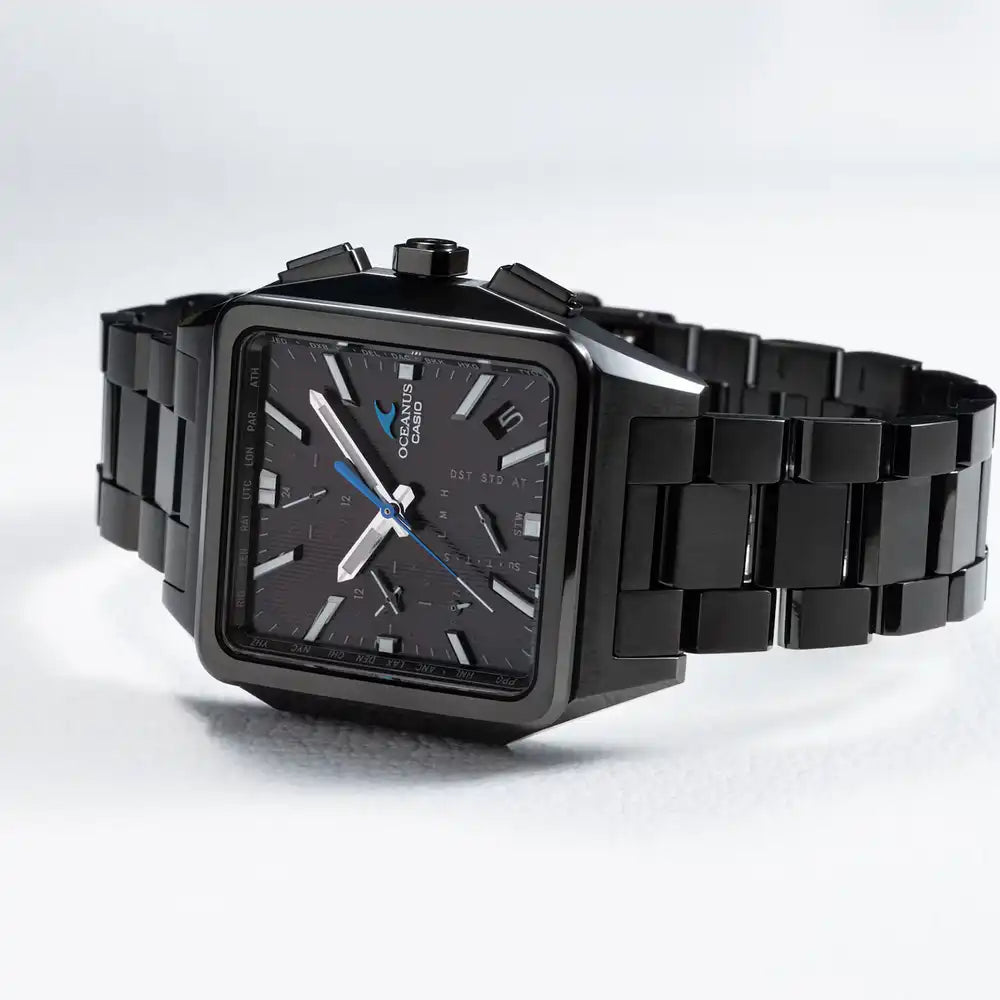 Casio OCEANUS Classic Line OCW-T5000B-1AJF Chronograph Solar Radio Bluetooth Wave Men's Wristwatch - The Japanese Factory