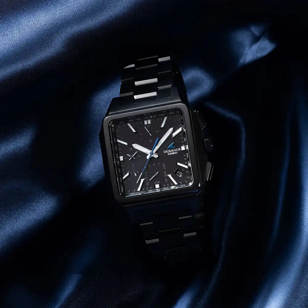 Casio OCEANUS Classic Line OCW-T5000B-1AJF Chronograph Solar Radio Bluetooth Wave Men's Wristwatch - The Japanese Factory