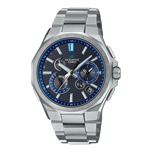 Casio OCEANUS Classic Line OCW-T6000-1AJF Chronograph Solar Radio Wave Bluetooth Men's Wristwatch - The Japanese Factory